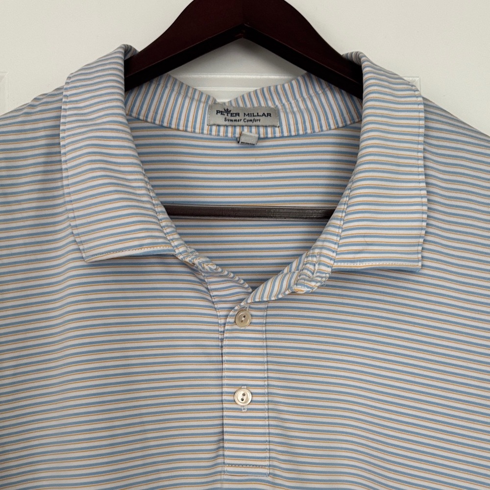 Peter Millar Striped Men’s Polo Shirt - Picture 2 of 3